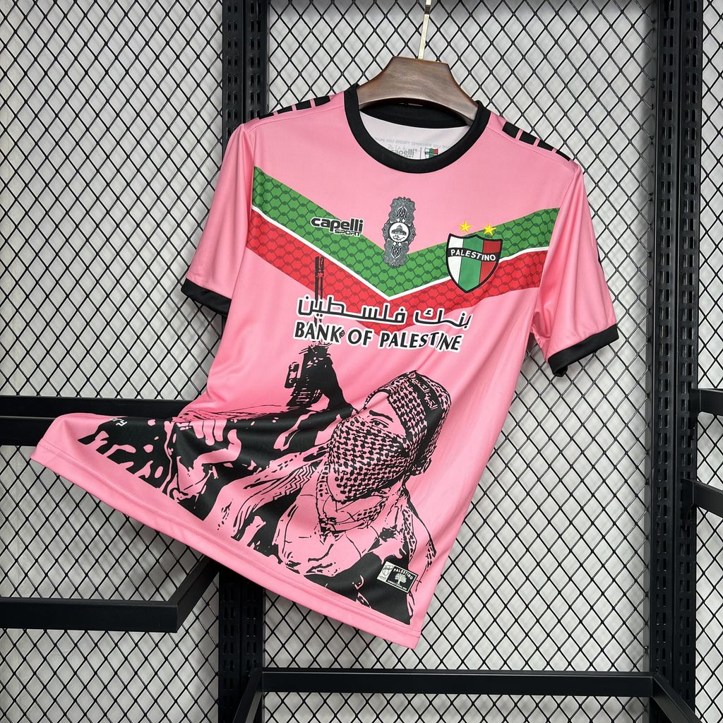 2024090320012288.jpg Mens CD Palestino 2024/25 Pink Graffiti Jersey - Image 1
