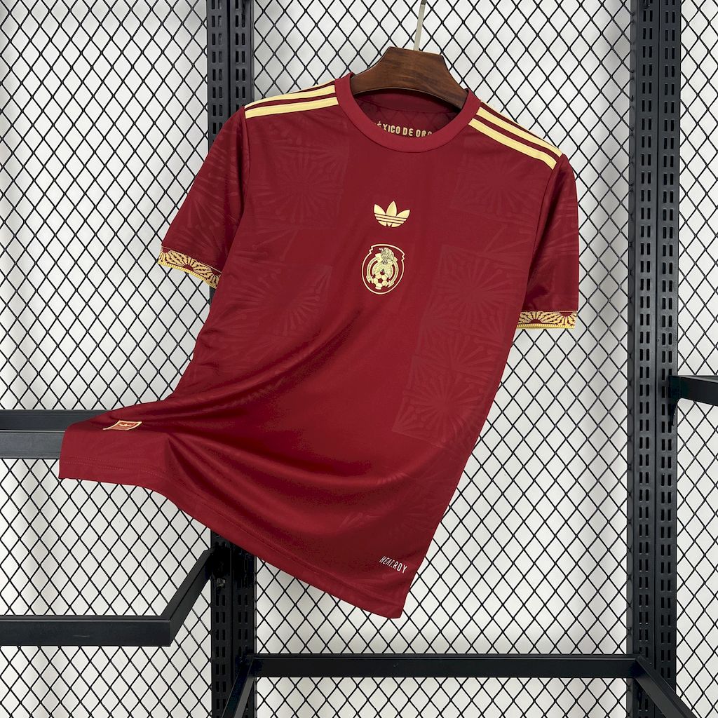2025032918462064.jpg Mens Mexico 2025/26 Gold- Red Jersey - Image 1