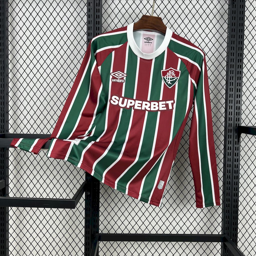 2025051016250184.jpg Mens Fluminense 2025/26 Home Long Sleeve Jersey - Image 1